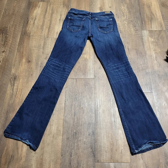 American Eagle - Favorite Boyfriend Jeans - Size 8L,  Dark Wash, Boot Cut, EUC - Picture 1 of 4